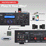 Pyle - PDA6BU.6 , Sound and Recording , Amplifiers - Receivers , Compact Bluetooth Stereo Amplifier - Desktop Audio Power Amp Receiver with FM Radio, MP3/USB/SD Readers, Digital LCD Display, Microphone Input (200 Watt).