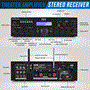 Pyle - PDA8BUWM.5 , Sound and Recording , Amplifiers - Receivers , Compact Home Theater Amplifier Stereo Receiver with Bluetooth Wireless Streaming, UHF Wireless Microphone, Mic ECHO, and Volume Control, MP3/USB/SD/AUX/FM Radio, AV Inputs (200 Watt)