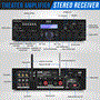 Pyle - PDA8BUWM , Sound and Recording , Amplifiers - Receivers , Compact Home Theater Amplifier Stereo Receiver with Bluetooth Wireless Streaming, UHF Wireless Microphone, Mic ECHO, and Volume Control, MP3/USB/SD/AUX/FM Radio, AV Inputs (200 Watt)