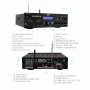 Pyle - UPDA8BUWM , Sound and Recording , Amplifiers - Receivers , Compact Home Theater Amplifier Stereo Receiver with Bluetooth Wireless Streaming, UHF Wireless Microphone, Mic ECHO and Volume Control, MP3/USB/SD/AUX/FM Radio, AV Inputs (200 Watt)