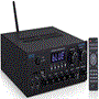 Pyle - PDA99BU , Sound and Recording , Amplifiers - Receivers , Wireless BT Streaming Amplifier, Multi-Channel, 300Watt Power, Home Audio Receiver System with HD IN&Out, Optical//Coaxial, FM Radio,BT, USB/SD, AUX, RCA, Mic in, BT&FM Antenna