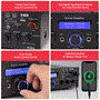 Pyle - PDA9HBU , Sound and Recording , Amplifiers - Receivers , Compact Wireless Bluetooth Stereo Amplifier - Optical/Phono/Coaxial/FM Radio/Microphones/USB & SD Memory Card Readers, HDMI Inputs/Outputs with Digital LCD Display (200 Watt)