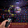 Pyle - PDBLML12 ,  , Pyle 12-Inch Motorized Disco Ball with Reflective Mirror Tiles, 15 RPM Adjustable Motor Speed, 18 RGBW LED Lights, and Remote Control for Parties & Events