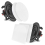 Pyle - EUPDIC106 , Sound and Recording , Home Speakers , 10.0" In-Wall / In-Ceiling Dual Stereo Speakers, 2-Way Flush Mount (250 Watt)