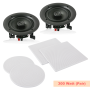 Pyle - PDIC16106 , Sound and Recording , Home Speakers , 10.0" In-Wall / In-Ceiling Speakers, 2-Way Flush Mount Home Speaker Pair, 300 Watt
