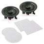 Pyle - UPDIC1666 , Sound and Recording , Home Speakers , 6.5" In-Wall / In-Ceiling Speakers, 2-Way Flush Mount Home Speaker Pair, 200 Watt