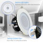 Pyle - PDIC4CBTL3B , Sound and Recording , Home Speakers , 3’’ Bluetooth Ceiling / Wall Speaker Kit, (4) Aluminum Frame Speakers with Built-in LED Light