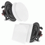 Pyle - UPDIC56 , Sound and Recording , Home Speakers , 5.25" In-Wall / In-Ceiling Dual Stereo Speakers, 150 Watt, 2-Way, Flush Mount, White