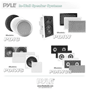 Pyle - PDIC80 , Sound and Recording , Home Speakers , In-Wall / In-Ceiling Dual 8-inch Speaker System, Directable Tweeter, 2-Way, Flush Mount, White