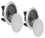 Pyle - UPDIC81RDSL , Sound and Recording , Home Speakers , In-Wall / In-Ceiling Dual 8-inch Speaker System, 2-Way, Flush Mount, Silver