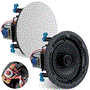 Pyle - CA-PDIC8LT , Sound and Recording , Home Speakers , 8.0’’ In-Wall / In-Ceiling 70V Speaker - Flush Mount Low-Profile Speaker with 70 Volt Transformer, Magnetic Grill (600 Watt)