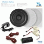 Pyle - PDICBT2106 , Sound and Recording , Home Speakers , 10’’ Bluetooth Ceiling / Wall Speaker Kit, (4) Flush Mount 2-Way Home Speakers, 300 Watt (4 Speakers)