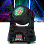 Pyle - PDJLT88.5 , Musical Instruments , Stage Lighting - DJ Visuals , 15W Moving Dance Light - Multi-Color LED Stage Light - DJ Sound & Studio Lighting System (Kaleidoscope & Laser)