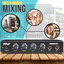 Pyle - PDKRMX2M , Musical Instruments , Mixers - DJ Controllers , Compact Karaoke Audio Mixer - Built-in Mixer with Mic Level, Music Level, and Echo Controls, with 3.5mm Audio Cord and Two RCA Audio Cables