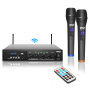 Pyle - pdkwm802bu , Musical Instruments , Microphone Systems , Sound and Recording , Microphone Systems , Wireless Microphone & Bluetooth Receiver System, Audio Sound Mixer Receiver - Includes (2) Handheld Mics, MP3/USB/SD Readers