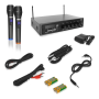 Pyle - pdkwm802bu , Musical Instruments , Microphone Systems , Sound and Recording , Microphone Systems , Wireless Microphone & Bluetooth Receiver System, Audio Sound Mixer Receiver - Includes (2) Handheld Mics, MP3/USB/SD Readers