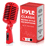Pyle - PDMICR42BK , Musical Instruments , Microphones - Headsets , Sound and Recording , Microphones - Headsets , Classic Retro Dynamic Vocal Microphone, Vintage Style Vocal Mic with 16