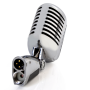 Pyle - pdmicr70sl , Musical Instruments , Microphones - Headsets , Sound and Recording , Microphones - Headsets , Classic Retro Vintage Style Microphone & Swing Stand, Silver Style