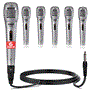 Pyle - PDMIK1X6 , Musical Instruments , Microphones - Headsets , Sound and Recording , Microphones - Headsets , 6 Pcs. Dynamic Microphone, Professional Moving Coil Handheld Mic with 6.5