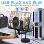 Pyle - PDMIKT200 , Musical Instruments , Microphones - Headsets , Sound and Recording , Microphones - Headsets , Computer Desktop Microphone - Streaming & Pro Audio Recording Mic Kit with Shock Mount Stand, Easy USB Plug-and-Play (for Podcast Recording, Streaming, Gaming)