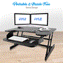 Pyle - PDRIS06 , Musical Instruments , Mounts - Stands - Holders , Sound and Recording , Mounts - Stands - Holders , Computer Laptop Workstation Stand - Height Adjustable Siting/Standing Desk, Quick Setup Pop-Up Design