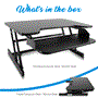 Pyle - PDRIS06 , Musical Instruments , Mounts - Stands - Holders , Sound and Recording , Mounts - Stands - Holders , Computer Laptop Workstation Stand - Height Adjustable Siting/Standing Desk, Quick Setup Pop-Up Design