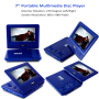 Pyle - PDV71BL , Gadgets and Handheld , Portable DVD Players , 7’’ Portable Multimedia Disc Player, Built-in Rechargeable Battery, USB/SD Card Memory Readers (Blue)