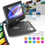 Pyle - PDV905BK , Gadgets and Handheld , Portable DVD Players , 9’’ Portable Multimedia Disc Player, Built-in Rechargeable Battery, USB/SD Card Memory Readers, Includes Accessory Kit