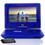 Pyle - PDV91BL , Gadgets and Handheld , Portable DVD Players , 9’’ Portable Multimedia Disc Player, Built-in Rechargeable Battery, USB/SD Card Memory Readers (Blue)