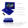 Pyle - PDV91BL , Gadgets and Handheld , Portable DVD Players , 9’’ Portable Multimedia Disc Player, Built-in Rechargeable Battery, USB/SD Card Memory Readers (Blue)