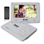 Pyle - PDV91WT , Gadgets and Handheld , Portable DVD Players , 9’’ Portable Multimedia Disc Player, Built-in Rechargeable Battery, USB/SD Card Memory Readers (White)