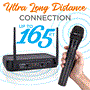Pyle - PDWM2135 , Musical Instruments , Microphone Systems , Sound and Recording , Microphone Systems , VHF Fixed Frequency Wireless Microphone System, Adjustable Volume Controls, Includes (2) Handheld Mics
