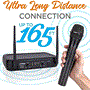 Pyle - PDWM2135 , Musical Instruments , Microphone Systems , Sound and Recording , Microphone Systems , VHF Fixed Frequency Wireless Microphone System, Adjustable Volume Controls, Includes (2) Handheld Mics