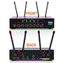 Pyle - PDWM4122 , Musical Instruments , Microphone Systems , Sound and Recording , Microphone Systems , Home & Office UHF Wireless Microphone System - Bluetooth PA Public Address Mic System with Microphone Talk-Over (4) Beltpacks, (4) Headset Mics