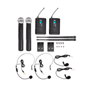 Pyle - UPDWM4350U , Sound and Recording , Microphone Systems , UHF Wireless Microphone System Kit, Adjsutable Frequency, Includes (2) Handheld Mics, (2) Beltpack Transmitters, (2) Lavalier Mics & (2) Headset Mics