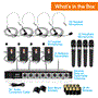 Pyle - PDWM8700 , Musical Instruments , Microphone Systems , Sound and Recording , Microphone Systems , 8 Channel Wireless Microphone System - Rack Mountable with 4 Lavalier Mics, 4 Headsets, & 4 Handheld Mics