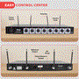 Pyle - PDWM8700.5 , Musical Instruments , Microphone Systems , Sound and Recording , Microphone Systems , 8 Channel Wireless Microphone System - Rack Mountable with 4 Lavalier Mics, 4 Headsets, & 4 Handheld Mics