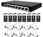 Pyle - PDWM8900 , Musical Instruments , Microphone Systems , Sound and Recording , Microphone Systems , 8 Channel Wireless Microphone System - Rack Mountable with 8 Clip-On Lavalier Mics & 8 Headsets