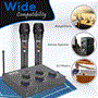 Pyle - PDWMKHRD22WM.5 , Musical Instruments , Microphone Systems , Sound and Recording , Microphone Systems , HDMI In and Out (ARC) Karaoke Mixer with 2 UHF Wireless Microphone - 8 Channels Home Theater Karaoke Mic System, BT, Connects to TV, Receiver, Amplifier, Speaker & More, Includes Wireless Mics
