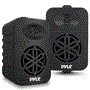 Pyle - PDWR45BK , Home and Office , Home Speakers , Sound and Recording , Home Speakers , 4” 2-Way Indoor/Outdoor Speaker System - 1/2” High Compliance Polymer Tweeter (Black)