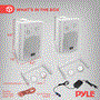 Pyle - PDWR51BTWT , Home and Office , Home Speakers , Wall Mount Water-resistant & Bluetooth 5.25