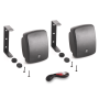 Pyle - pdwr55btrfb , Home and Office , Home Speakers , Dual 5.25’’ Wall-Mount Marine Speakers, Waterproof Rated Speaker System with Bluetooth + Wireless RF Streaming, 800 Watt
