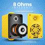 Pyle - PDWRBT36YL , Home and Office , Home Speakers , Sound and Recording , Home Speakers , 3.5” 2-Way Indoor/Outdoor Bluetooth Speaker System - 1/2” High Compliance Polymer Tweeter (Yellow)