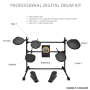 Pyle - PED041 , Musical Instruments , Drums , Digital Drum Set, Electronic Drum Machine System (5-Pad Drum Kit)