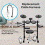 Pyle - PEDKITPRO4 , Parts , Electronic Drum Wiring Harness - 9-Pin Sound Source Snake Cable Cord Plug Electric Drums