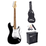 Pyle - PEGKT15B , Musical Instruments , String & Wind Instruments , Beginners Electric Guitar Kit, Includes Amplifier & Accessories (Black)