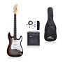 Pyle - PEGKT15GS , Musical Instruments , String & Wind Instruments , Beginners Electric Guitar Kit, Includes Amplifier & Accessories (Grey)