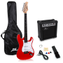 Pyle - PEGKT15R , Musical Instruments , String & Wind Instruments , Beginners Electric Guitar Kit, Includes Amplifier & Accessories (Red)