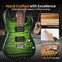 Pyle - PEGKT99GR , Musical Instruments , 6-String Electric Guitar Kit- Includes Amplifier with Accessory Kit (Green)