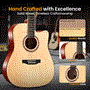 Pyle - PGA480NT , Musical Instruments , String & Wind Instruments , Beginners 6-String Acoustic Guitar - 41" Cutaway Body with Accessory Kit
